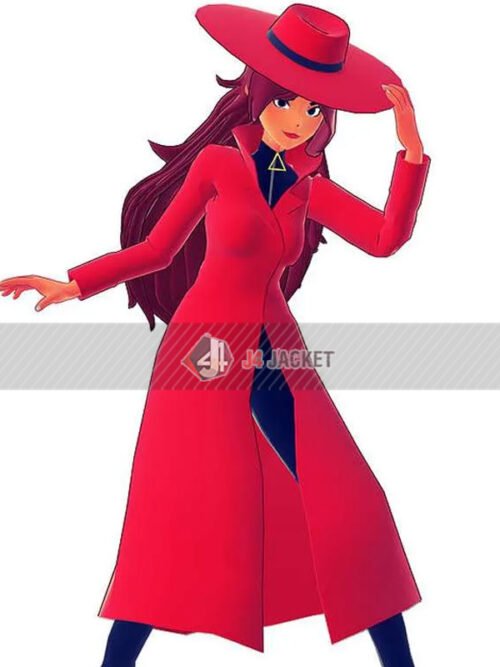 Carmen Sandiego Red Trench Coat