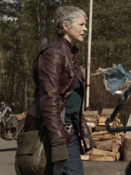 Melissa McBride The Walking Dead Daryl Dixon 2024 Maroon Jacket