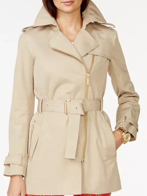 Chandra Wilson Greys Anatomy S021 Beige Trench Coat