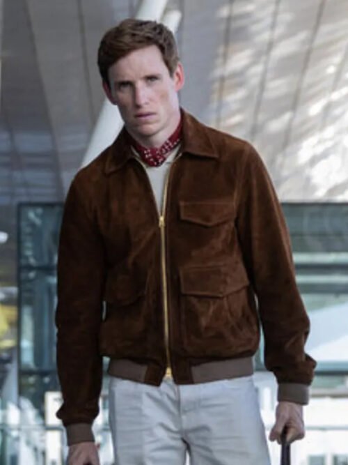 Eddie Redmayne The Day of the Jackal Brown Jacket