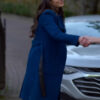 Sera Cellar Door 2024 Jordana Brewster Trench Blue Coat