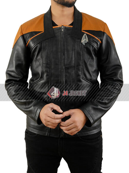 Commodore Geordi Star Trek Picard S03 LeVar Burton Leather Jacket