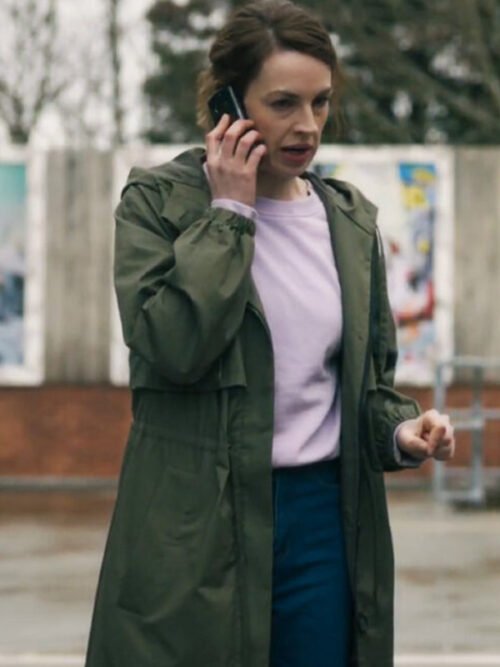 Jessica Raine The Devil’s Hour Season 02 Green Hooded Coat