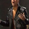 USA Flag Cody Rhodes Black Leather Jacket