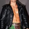 Wrestler Cody Rhodes USA Flag Black Leather Jacket