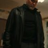 George Clooney Wolfs Black Leather Jacket