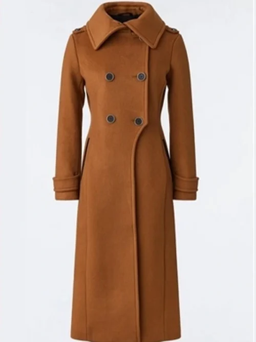 Alona Tal Cross S01 Brown Trench Coat