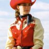 Brokeback Mountain 2005 Anne Hathaway Red and Yellow Floral Jacket