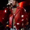 Anne Marie Jingle Bell Ball 2016 Red Leather Jacket