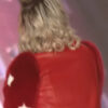 Anne Marie Song Alarm Red Leather Sherpa Jacket