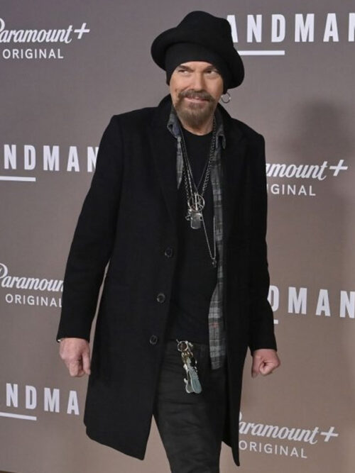 Landman 2024 Billy Bob Thornton Black Coat