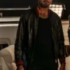 Dave Bautista Jack in Time for Christmas Black Bomber Jacket