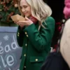 Rose Wals Tis the Season to Be Irish Green Trench Coat