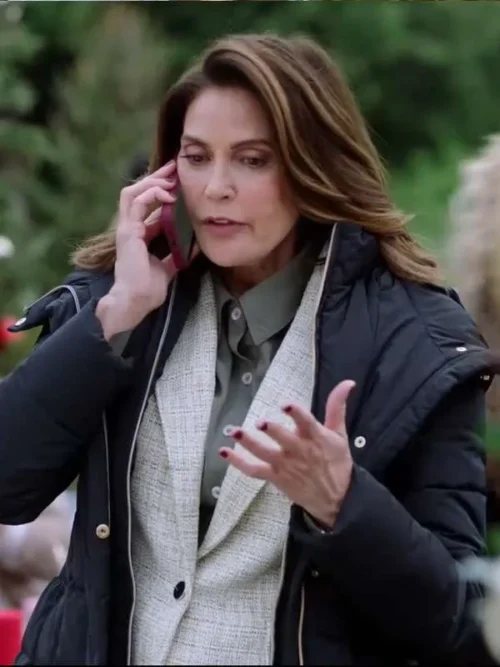 How to Fall in Love by Christmas Teri Hatcher Black Puffer Jacket