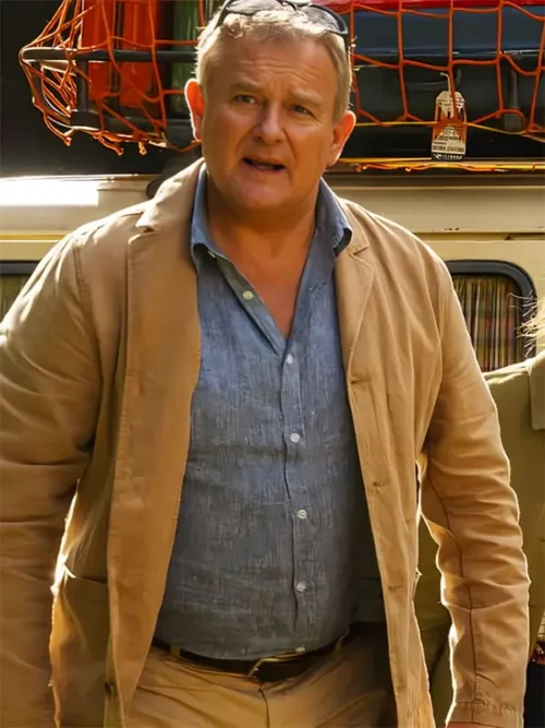 Hugh Bonneville Paddington in Peru Beige Jacket