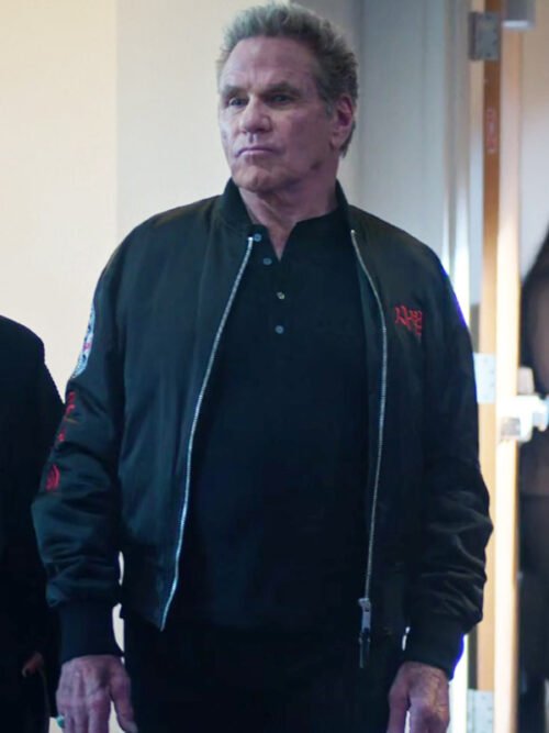 Martin Kove Cobra Kai 2024 Black Bomber Jacket