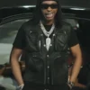 Lil Baby 5AM Black Leather Vest