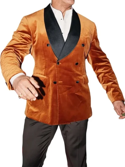 Red One Dwayne Johnson Velvet Blazer