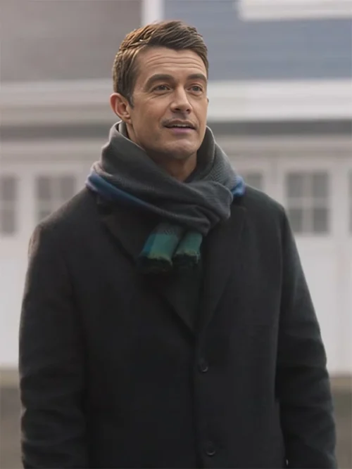 Robert Buckley 'Twas the Date Before Christmas Grey Coat Backside