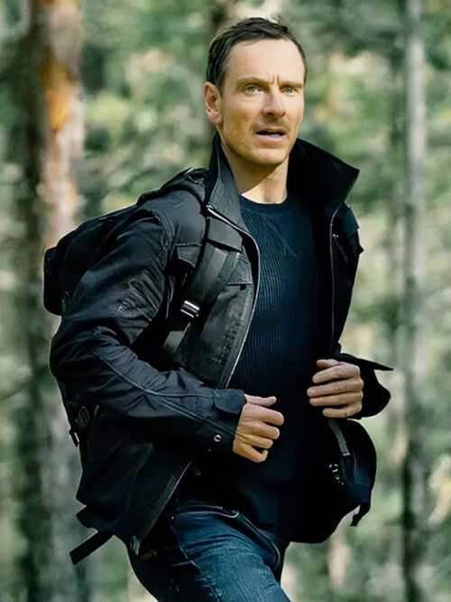 he Agency 2024 Michael Fassbender Black Cotton Jacket