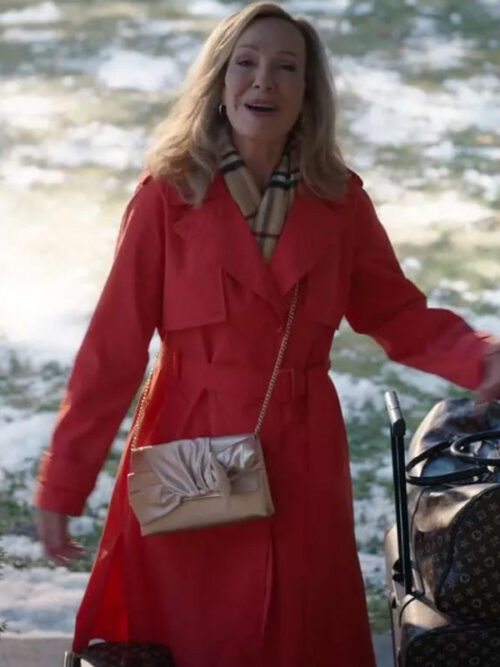 Laura Soltis This Time Each Year 2024 Janet Red Trench Coat