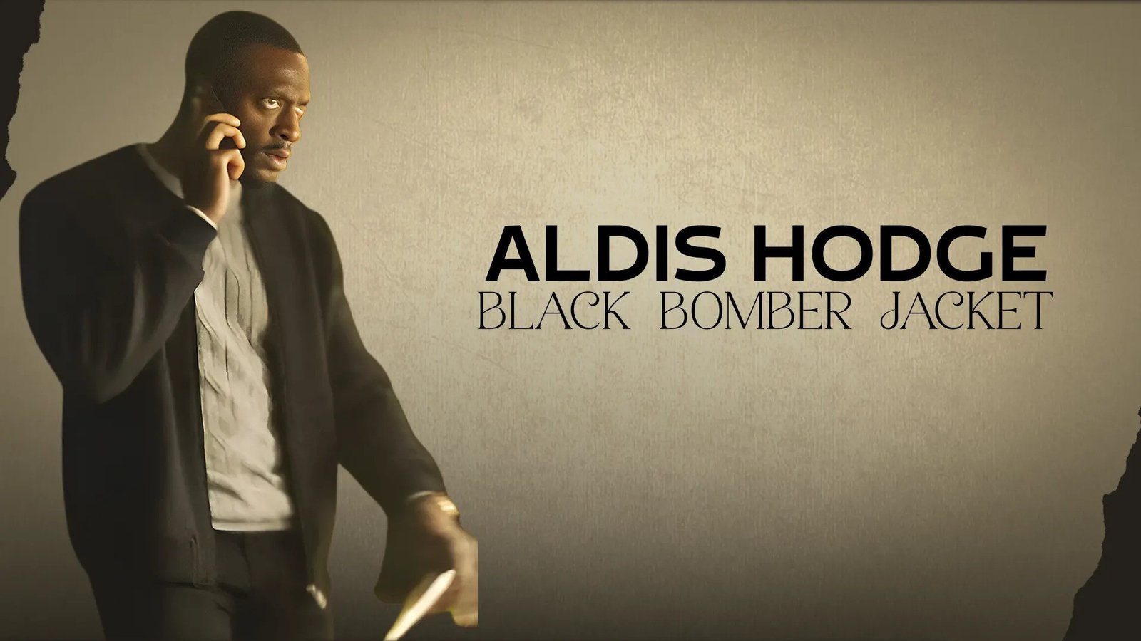 Aldis Hodge Black Bomber Jacket