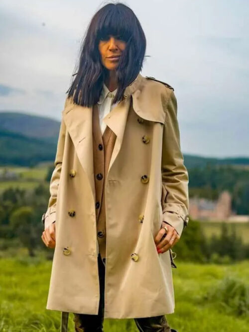 The Traitors UK S02 Claudia Winkleman Beige Cotton Coat