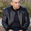 Bookie Season 01 Sebastian Maniscalco Black Bomber Jacket