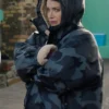 Eve Hewson Bad Sisters S02 Camo Long Coat