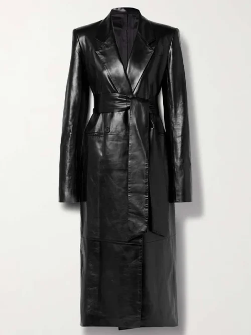 Hailey Bieber Doja Cat's Party Black Trench Coat