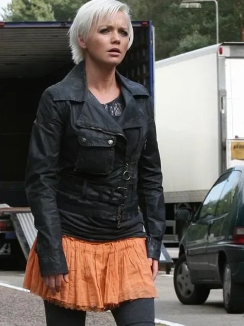 Hannah Spearritt Primeval Black Biker Jacket