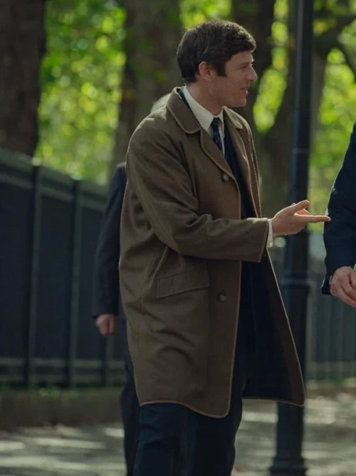 James Norton Joy 2024 Brown Coat