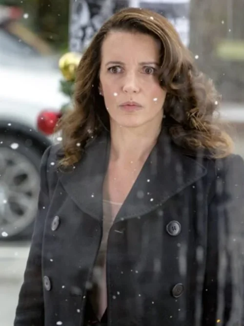 Kristin Davis A Heavenly Christmas Black Trench Coat