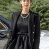 Merritt Patterson A Royal Winter Black Wool Trench Coat