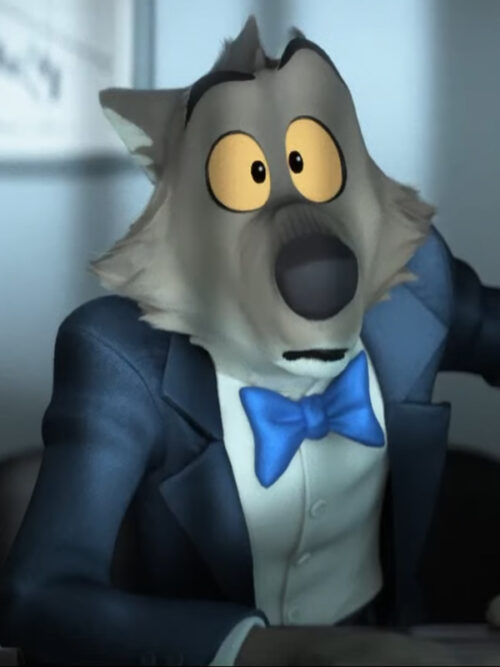 Animated Movie 2025 The Bad Guys II Mr. Wolf Blue Blazer