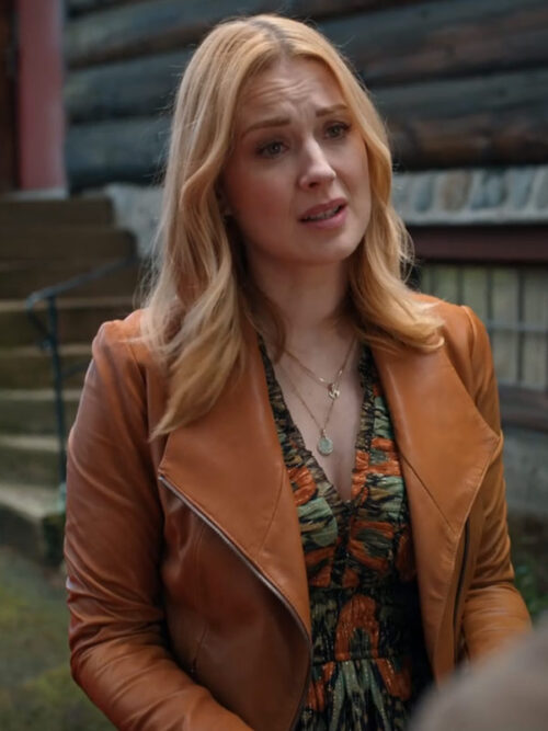 Alexandra Breckenridge Virgin River S06 Brown Leather Jacket