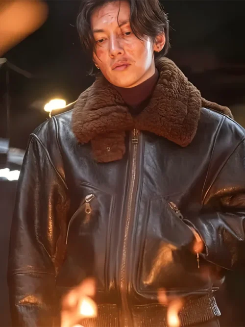 Yoon Gil-ho Gangnam B-Side Brown Leather Jacket