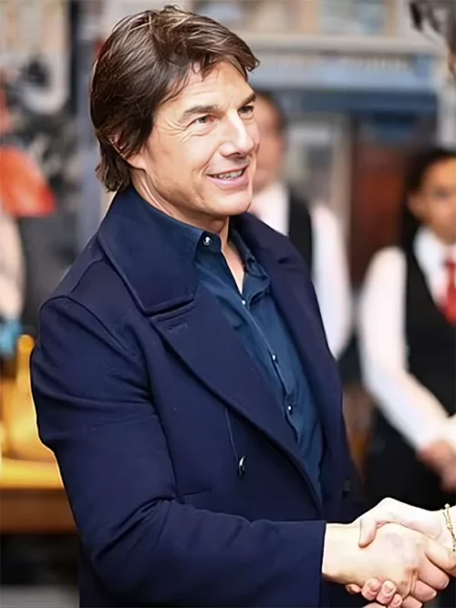 A Complete Unknown Tom Cruise Blue Coat