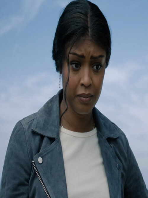 High Potential S02 Daphne Forrester Gray Leather Jacket