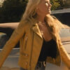 Landman Season 01 Ali Larter Golden Leather Jacket