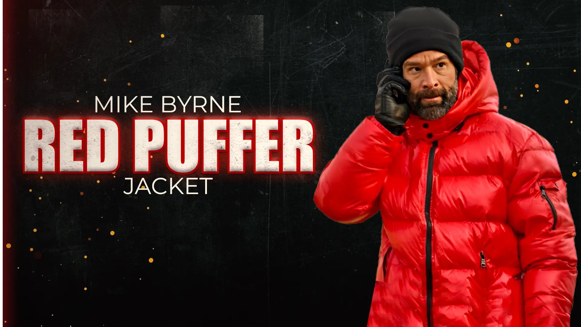 Mike Byrne Red Puffer Jacket