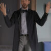 Shrinking Season 01 Michael Urie Black Cotton Coat