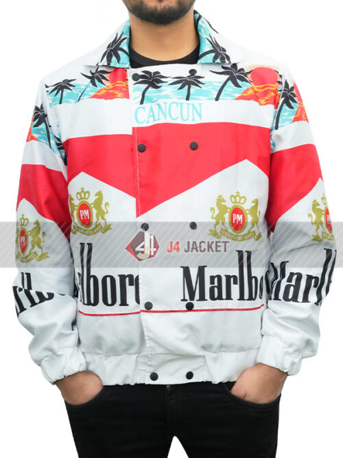 80s Cancun Marlboro Vintage Bomber Jacket