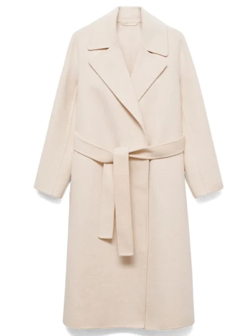 Women Beige Wool Coat