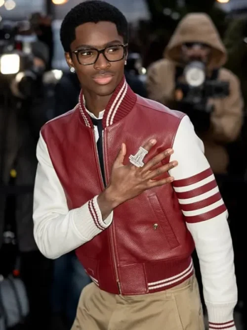 Alton Mason Red White Bomber Jacket