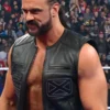 Drew Mcintyre Black Leather Vest Backside