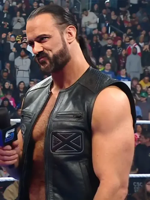 Drew Mcintyre Black Leather Vest