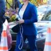 Scarlett Johansson Jurassic World Rebirth Blue Suit