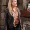 Sharon Young and Restless Brown Biker Jacket