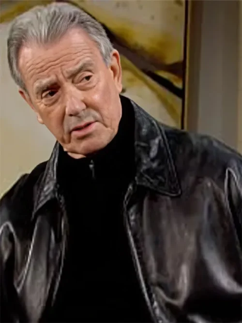 Victor Newman Young and the Restless Black Leather Jacket